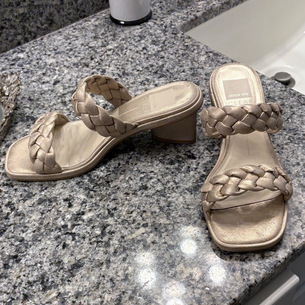 Dolce Vita Women's Metallic Braided Heels